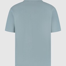 PurePath (by PureWhite) PurePath 25010123 Initials Waffle Polo Blue Grey - Loose Fit