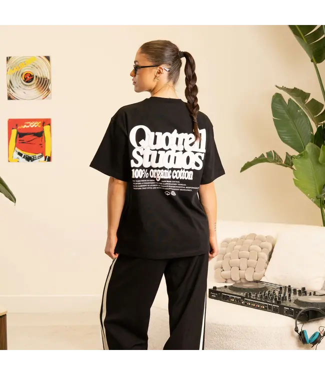 Quotrell Quotrell Puff Studios T-Shirt Black/White - Oversized Fit