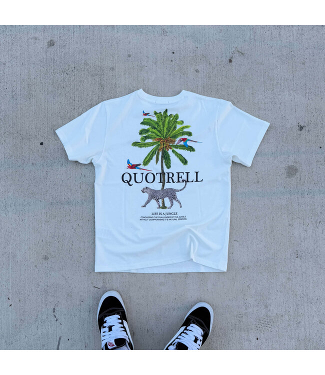 Quotrell Quotrell Jungle T-Shirt Off White/Black - Regular Fit