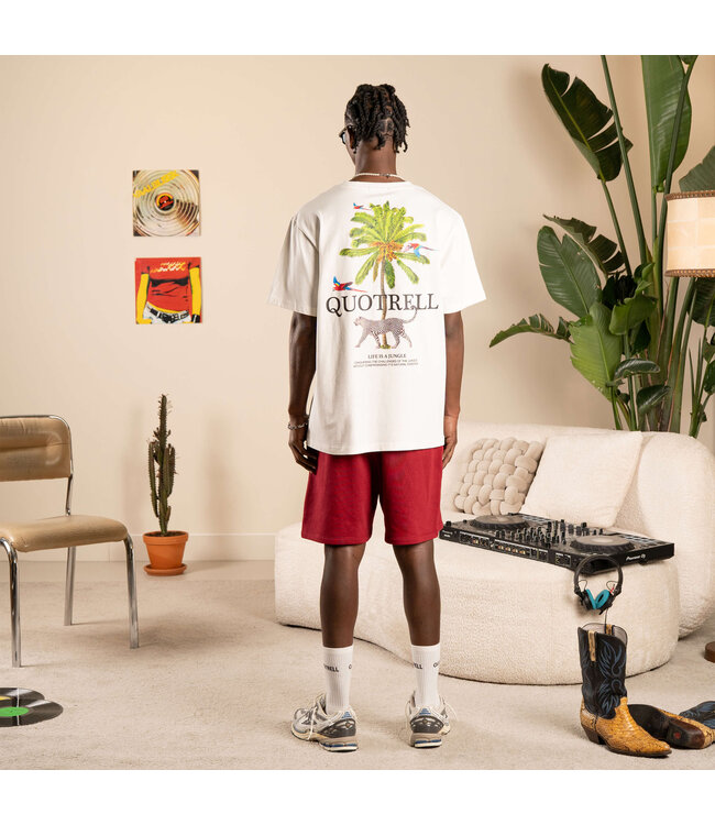 Quotrell Quotrell Jungle T-Shirt Off White/Black - Regular Fit
