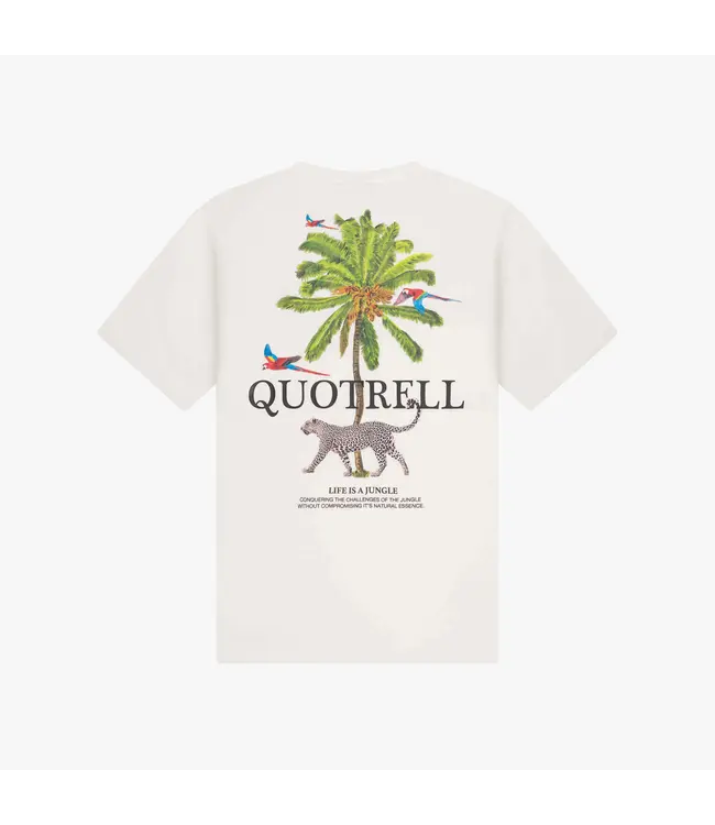 Quotrell Quotrell Jungle T-Shirt Off White/Black - Regular Fit
