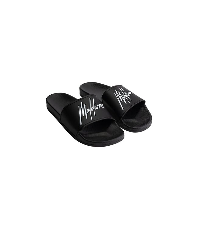 Malelions Malelions Men Signature Slides Black/White