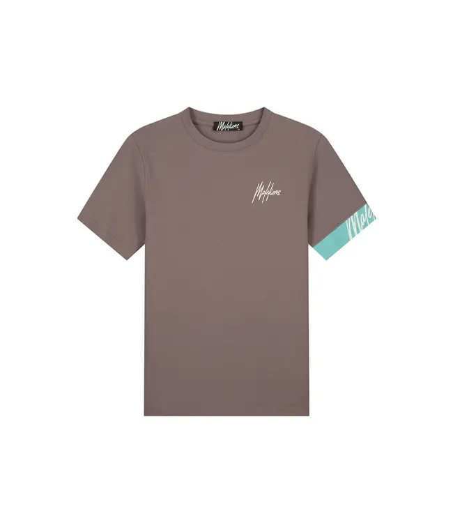 Malelions Malelions Men Captain T-Shirts 2.0 Stone Brown/Bright Blue