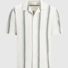 PurePath (by PureWhite) PurePath 25010217 Cuban Collar Shirt Off White - Loose Fit