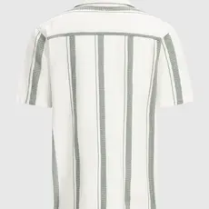 PurePath (by PureWhite) PurePath 25010217 Cuban Collar Shirt Off White - Loose Fit