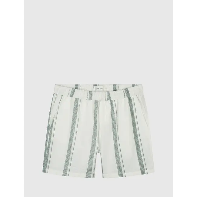 PurePath (by PureWhite) PurePath 25010518 Cuban Striped Shorts Off White - Regular Fit