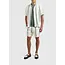 PurePath (by PureWhite) PurePath 25010518 Cuban Striped Shorts Off White - Regular Fit