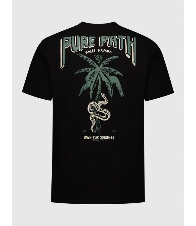 PurePath (by PureWhite) PurePath 25010107 Calle Havana T-Shirt Black - Loose Fit