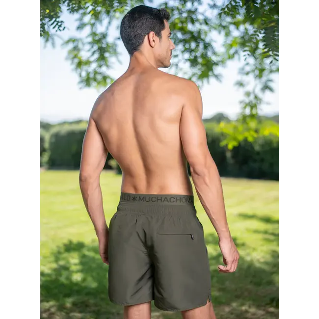 Muchachomalo Muchachomalo SOLID2062-45 Swimshorts Effen Army Green