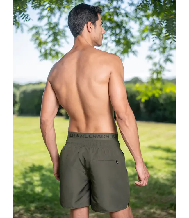 Muchachomalo Muchachomalo SOLID2062-45 Swimshorts Effen Army Green