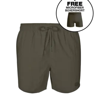 Muchachomalo Muchachomalo Swimshorts Effen Army Green