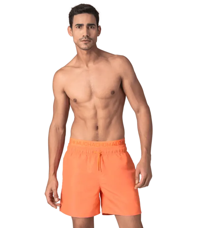 Muchachomalo Muchachomalo SOLID2062-50 Swimshort Effen Orange