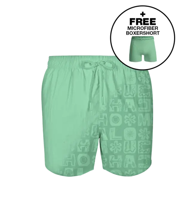 Muchachomalo Muchachomalo WATRC2062-18 Swimshort Printed Green