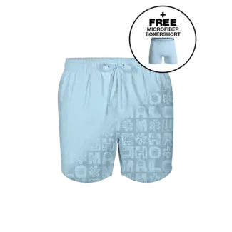 Muchachomalo Muchachomalo Swimshort Printed Blue