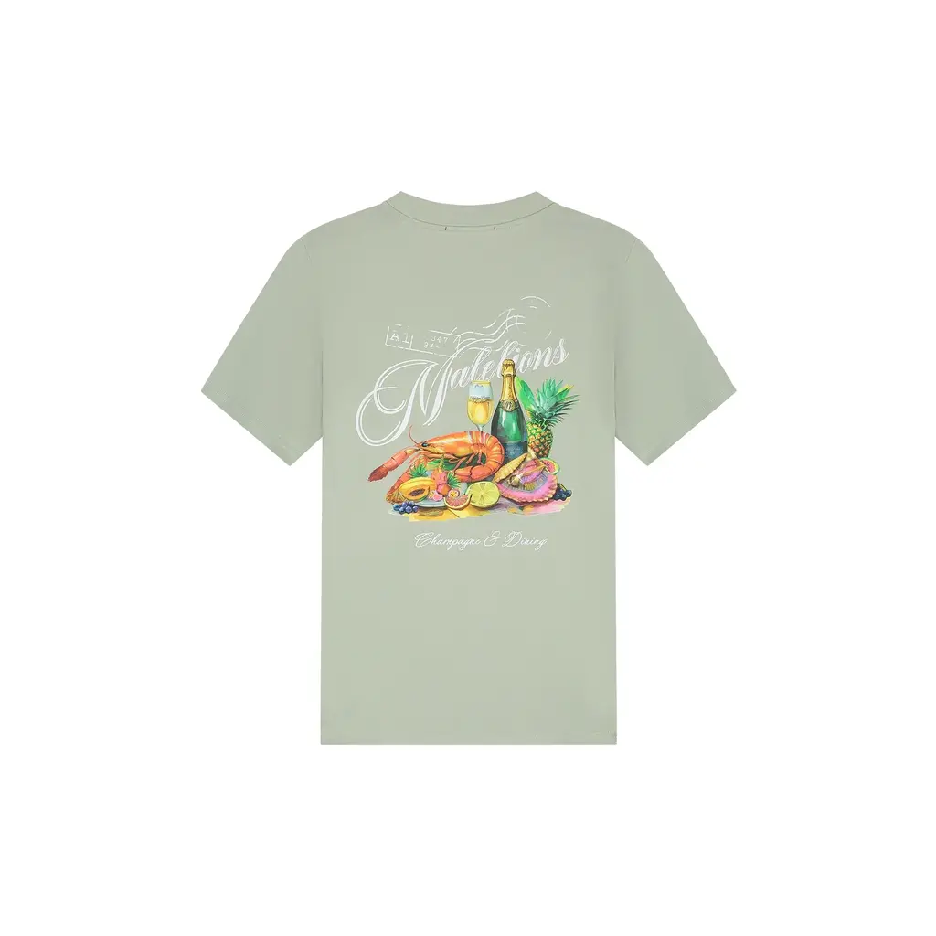 Malelions Malelions Men Champagne T-Shirt Light Sage