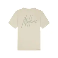 Malelions Malelions Men Striped Signature T-Shirt Beige