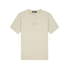 Malelions Malelions Men Striped Signature T-Shirt Beige