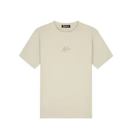 Malelions Malelions Men Striped Signature T-Shirt Beige