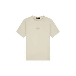 Malelions Malelions Men Striped Signature T-Shirt Beige