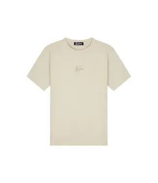 Malelions Malelions Men Striped Signature T-Shirt Beige