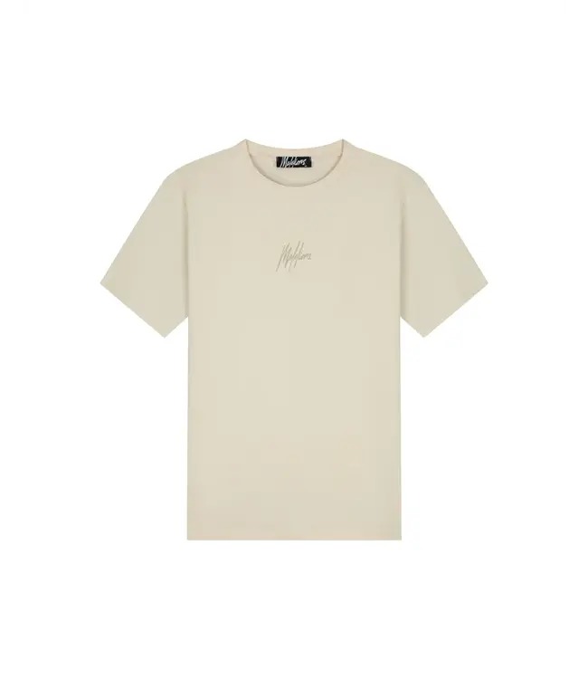 Malelions Malelions Men Striped Signature T-Shirt Beige