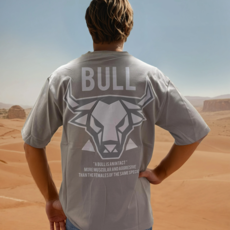 Outlet Bull T-Shirt Grey/Black - Oversized Fit