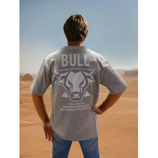 Outlet Bull T-Shirt Grey/White - Oversized Fit