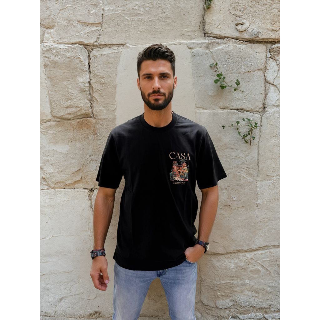 Outlet Casa Maison Guapo T-Shirt Black - Regular Fit