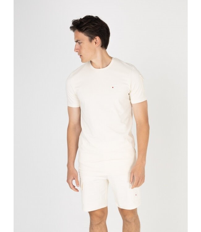 AB Lifestyle AB Lifestyle Cargo Tee White Swan - Slim Fit