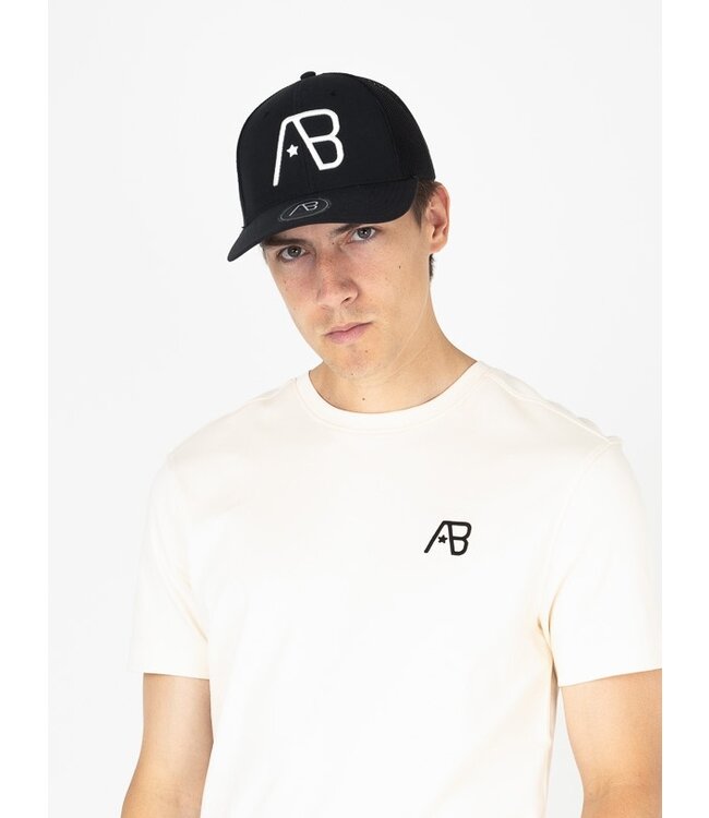 AB Lifestyle AB Lifestyle Retro Trucker Cap Jet Black/White Swan