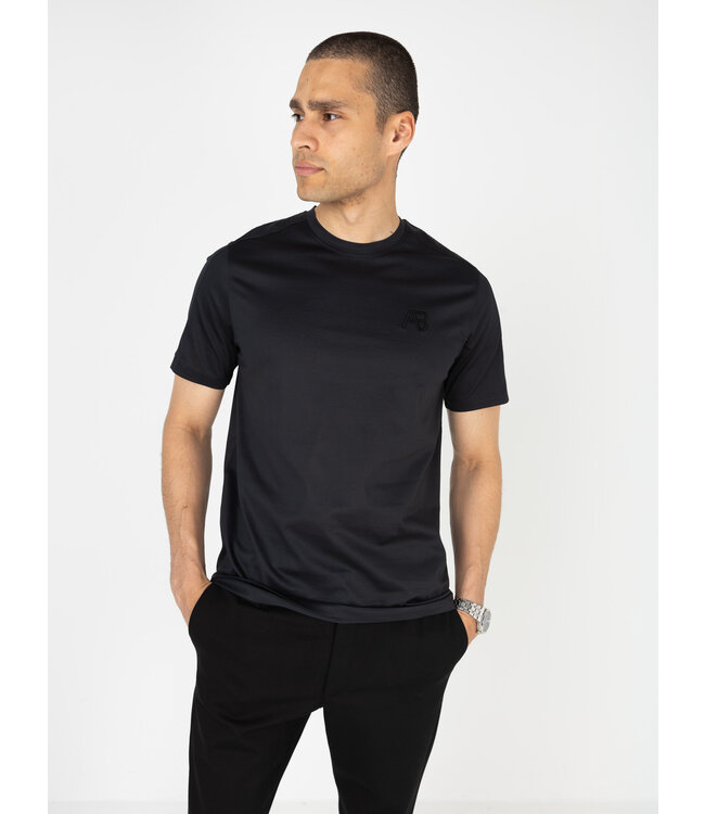 AB Lifestyle AB Lifestyle Premium Interlock Tee Jet Black - Slim Fit