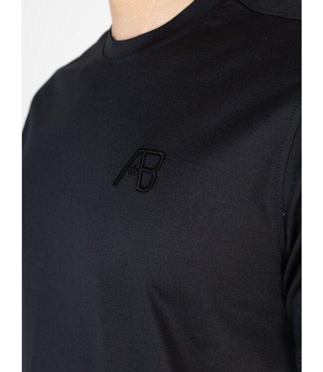 AB Lifestyle AB Lifestyle Premium Interlock Tee Jet Black - Slim Fit