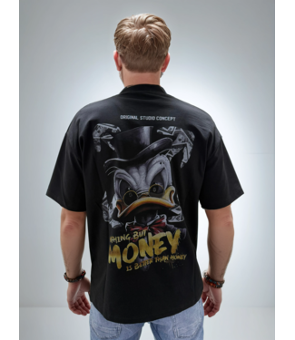 Outlet Donald Duck Nothing But Money T-Shirt Black - Regular Fit