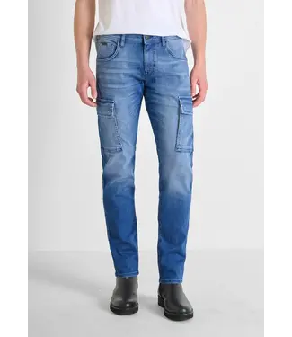 Antony Morato Antony Morato MMDT00286-FA750534 W01991 Blue Denim Arnold Cargo Jeans - Comfort Tapered/Slim Fit