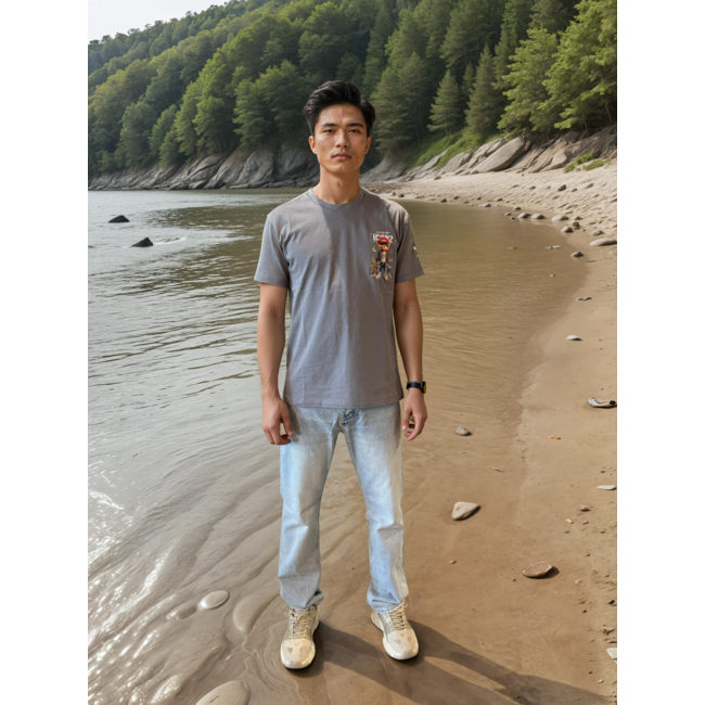 Outlet Icon2 Money Bear T-Shirt Grey - Regular Fit