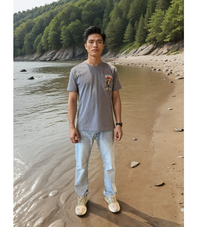 Outlet Icon2 Money Bear T-Shirt Grey - Regular Fit