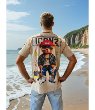 Outlet Icon2 Money Bear T-Shirt Ecru - Regular Fit