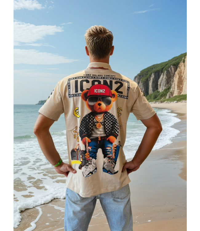 Outlet Icon2 Money Bear T-Shirt Ecru - Regular Fit
