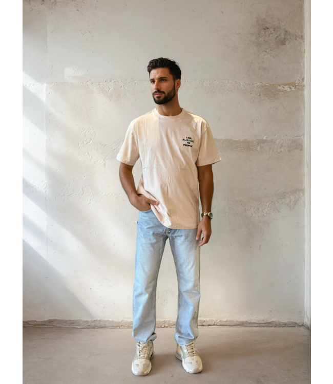 Outlet Allergic To People Ecru - Loose Fit