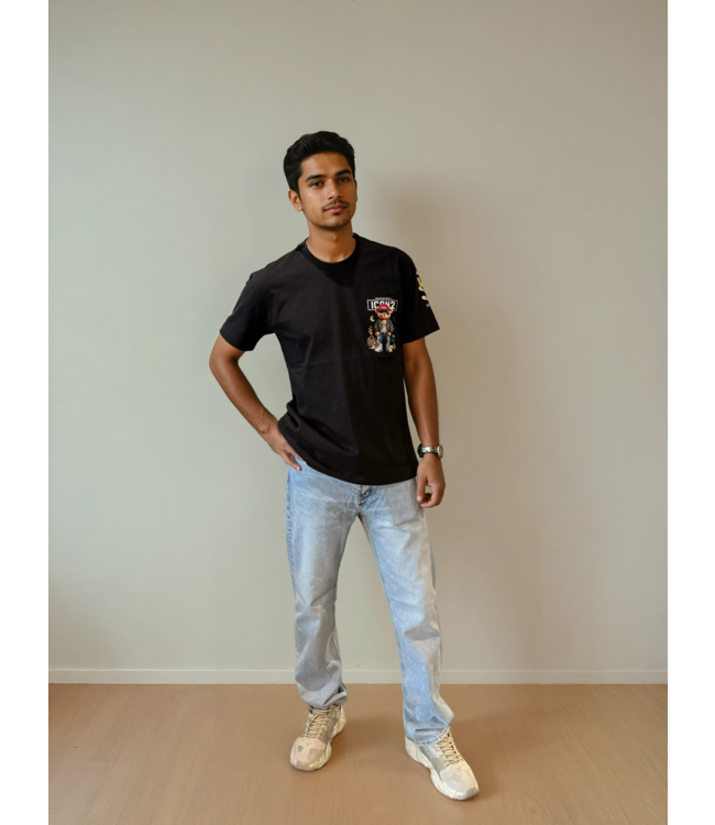 Outlet Icon2 Money Bear T-Shirt Black - Regular Fit