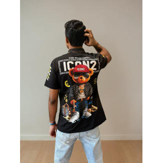 Outlet Icon2 Money Bear T-Shirt Black - Regular Fit