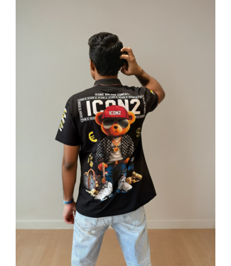 Outlet Icon2 Money Bear T-Shirt Black - Regular Fit