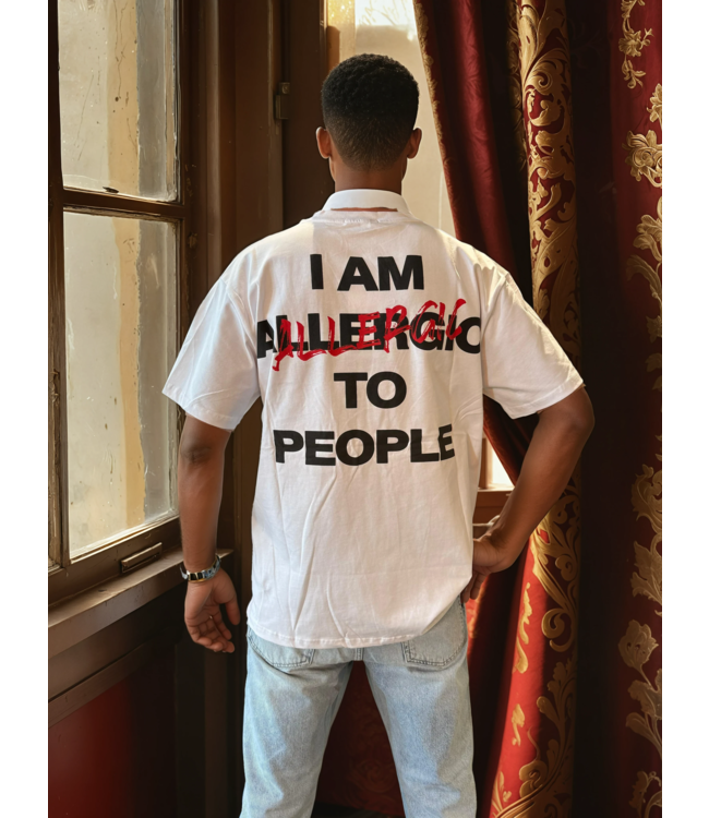 Outlet Allergic To People White - Loose Fit