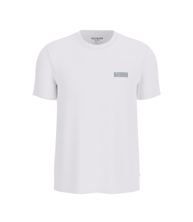 Guess Guess M5YI48KBW41-F0FI Logo SS Tee White/Green