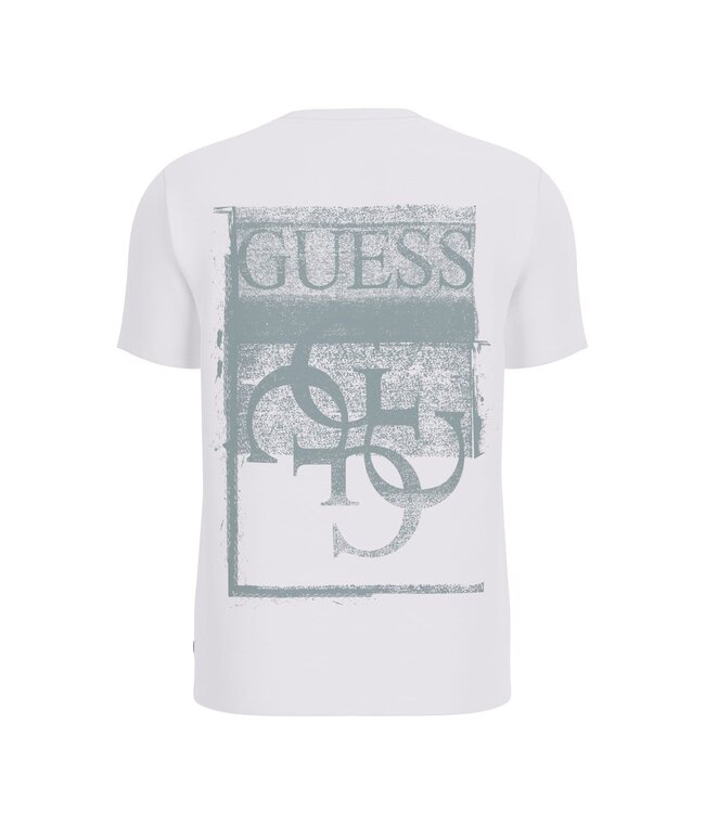 Guess Guess M5YI48KBW41-F0FI Logo SS Tee White/Green