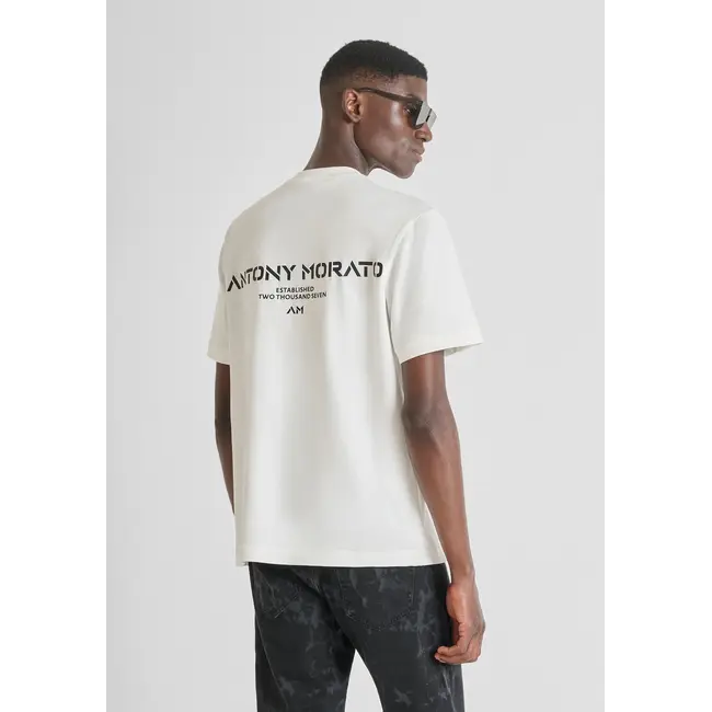 Antony Morato Antony Morato MMKS02540-FA100239 Established T-Shirt White - Relaxed Fit