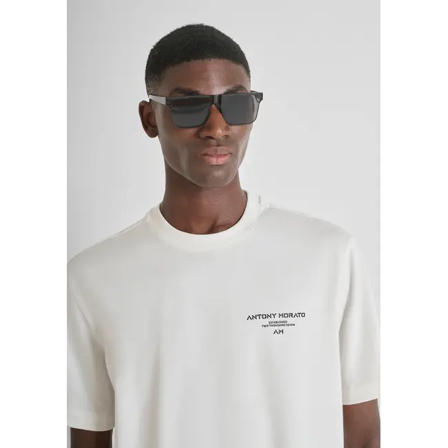 Antony Morato Antony Morato MMKS02540-FA100239 Established T-Shirt White - Relaxed Fit