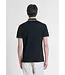 Antony Morato Antony Morato MMKS02481-FA100083 REGULAR FIT 100% COTTON PIQUE POLO SHIRT WITH CONTRASTING DETAILS AND LOGO PATCH Black - Regular Fit