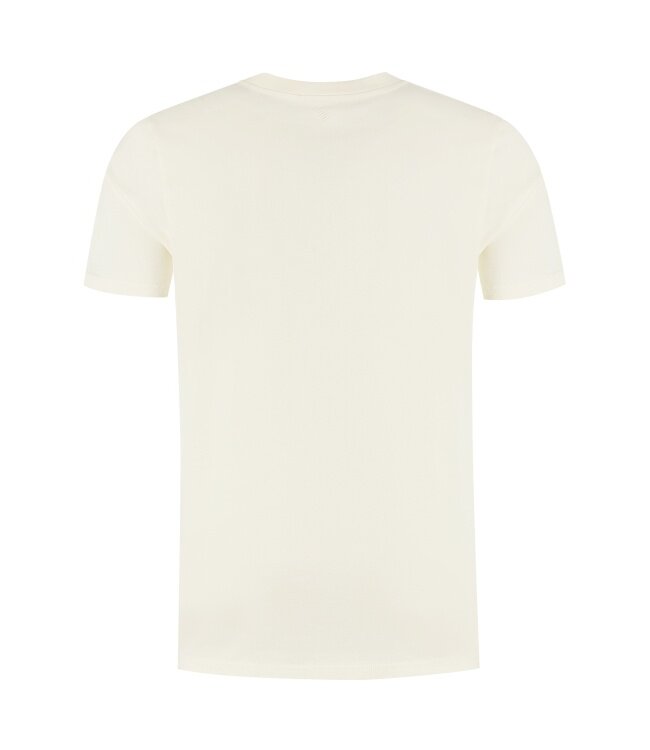 PurePath (by PureWhite) PurePath Chain Stitch T-Shirt Ecru - Regular Fit