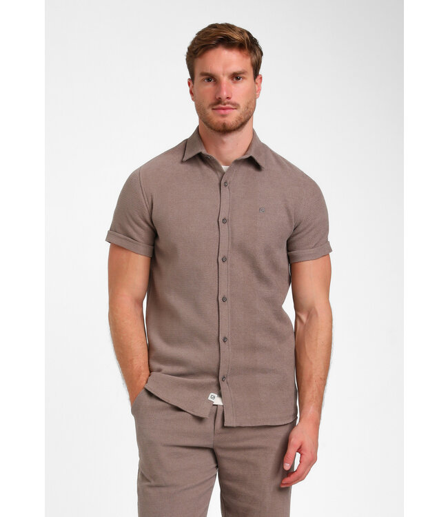 Gabbiano Gabbiano 335936 Blouse Short Sleeve Desert Taupe